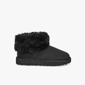 Ugg Classic Mini Fluff Women Classic Boots Black (4861BRJPU)